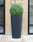 Grigio Black Tall Vase Stone Planter Outdoor/Indoor