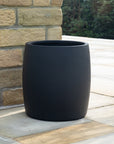 Artificial Buxus Spiral Topiary in Black Planter