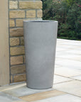 Artificial Buxus Spiral Topiary in Tall Grey Planter