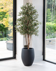 Artificial Olive Tree UV/IFV in Black Planter