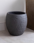 Artificial Fiddle Fig Tree UV/IFV in Royal Anthracite Stone Planter