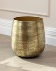 Artificial Fiddle Fig UV/IFV in Gold Metal Planter