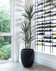Artificial Yucca Tree UV/IFV in Black Planter