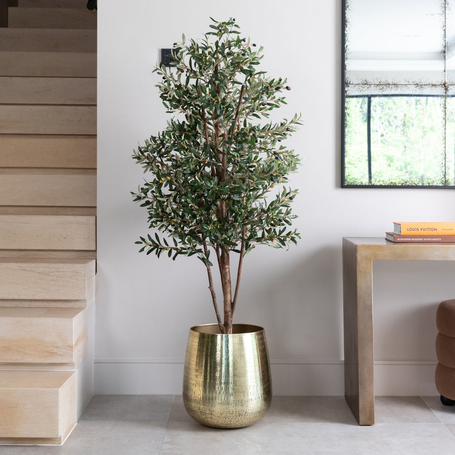Verde Gold Metal Planter