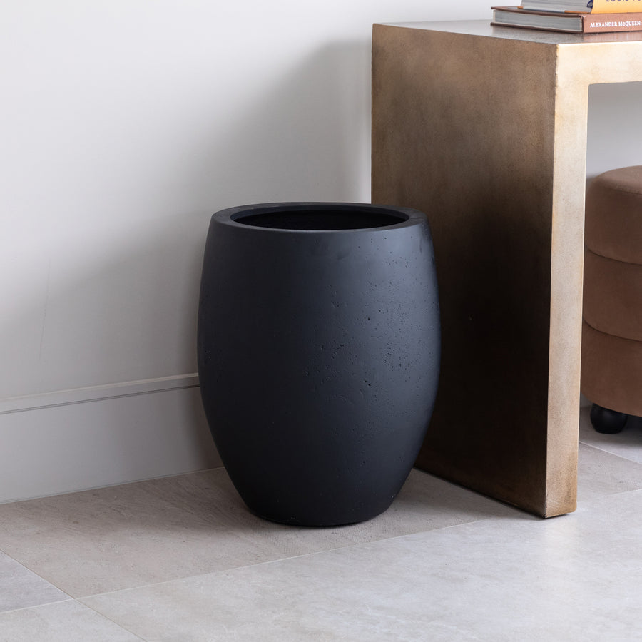 Artificial Bird Of ParaDise Tree UV/IFV in Black Planter