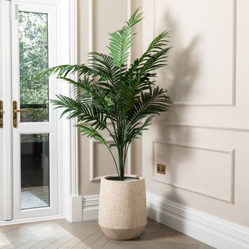 Artificial Paradise Palm Tree UV/IFV in Harrith Beige Planter