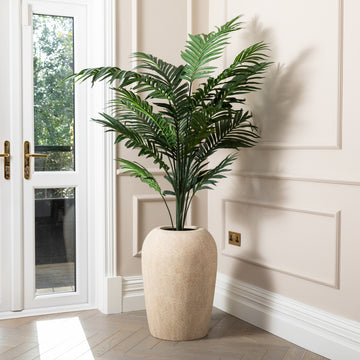 Artificial Paradise Palm Tree UV/IFV in Lena Beige Planter