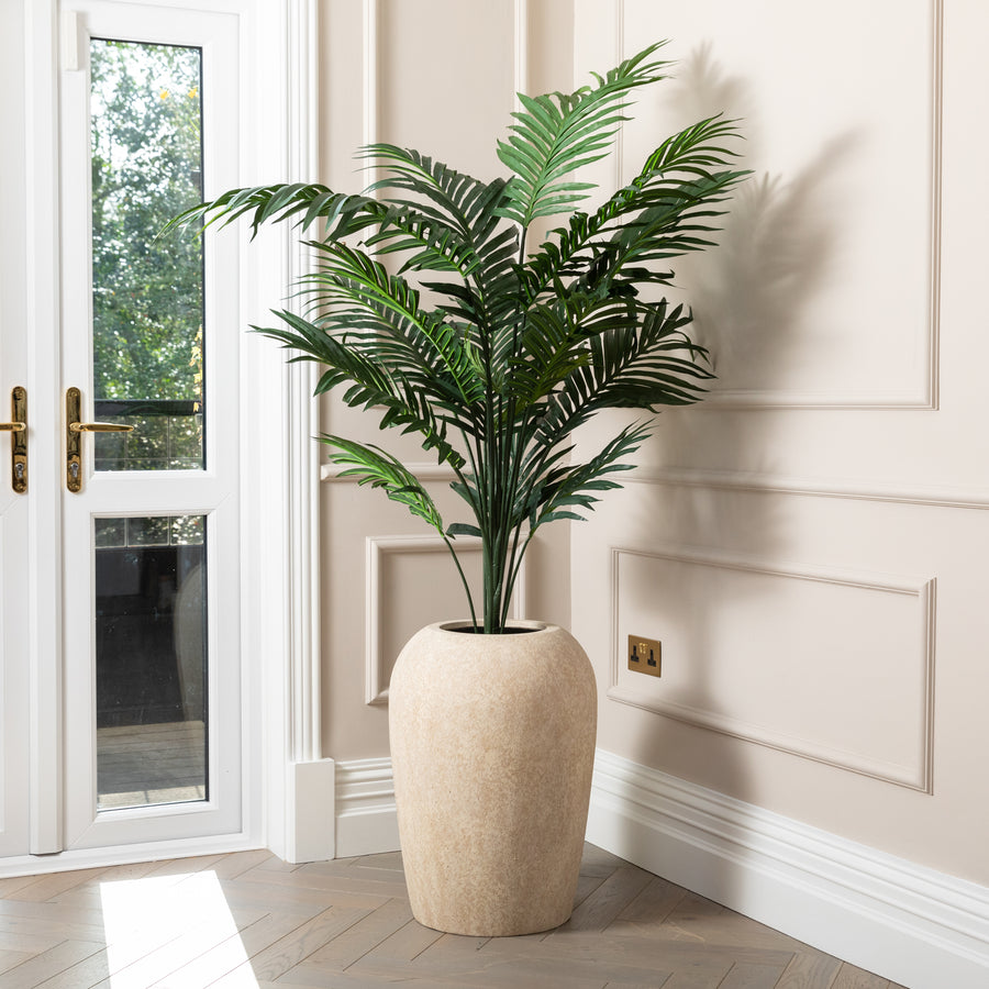 Artificial Paradise Palm Tree UV/IFV in Lena Beige Planter