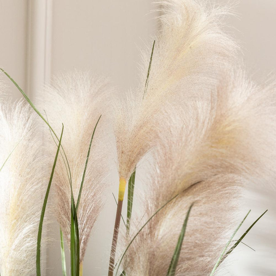 Artificial Pampas Grass In Bernd Imperial Brown Planter