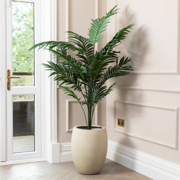 Artificial Paradise Palm Tree UV/IFV in Antique White Planter