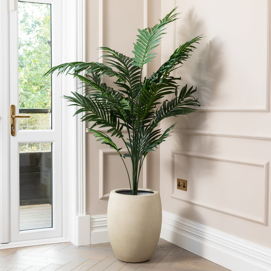 Artificial Paradise Palm Tree UV/IFV in Antique White Planter