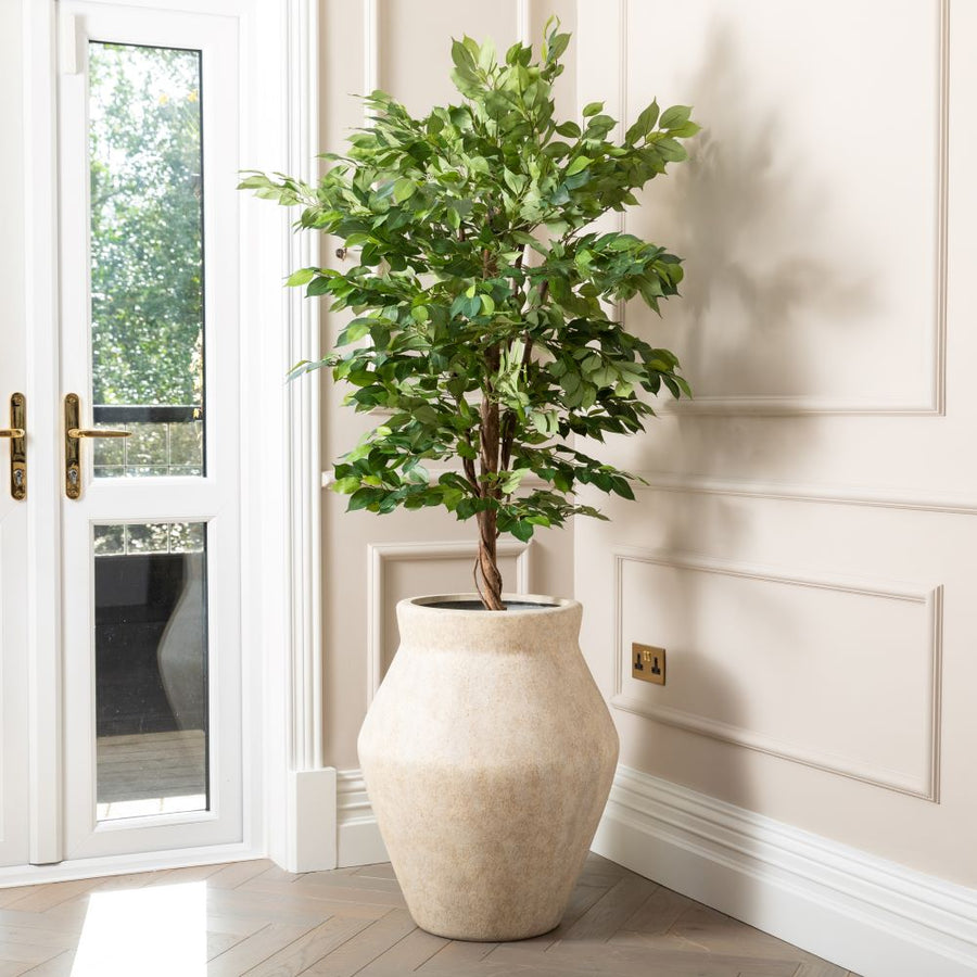 Artificial Ficus Tree UV/IFV in Fleuri Beige Planter
