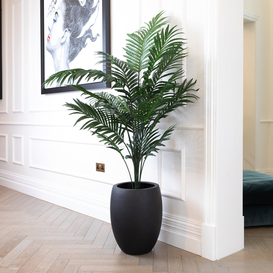 Artificial Paradise Palm Tree UV/IFV in Black Planter